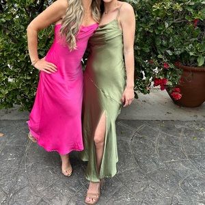 Hello molly a little whisper midi dress olive size XS